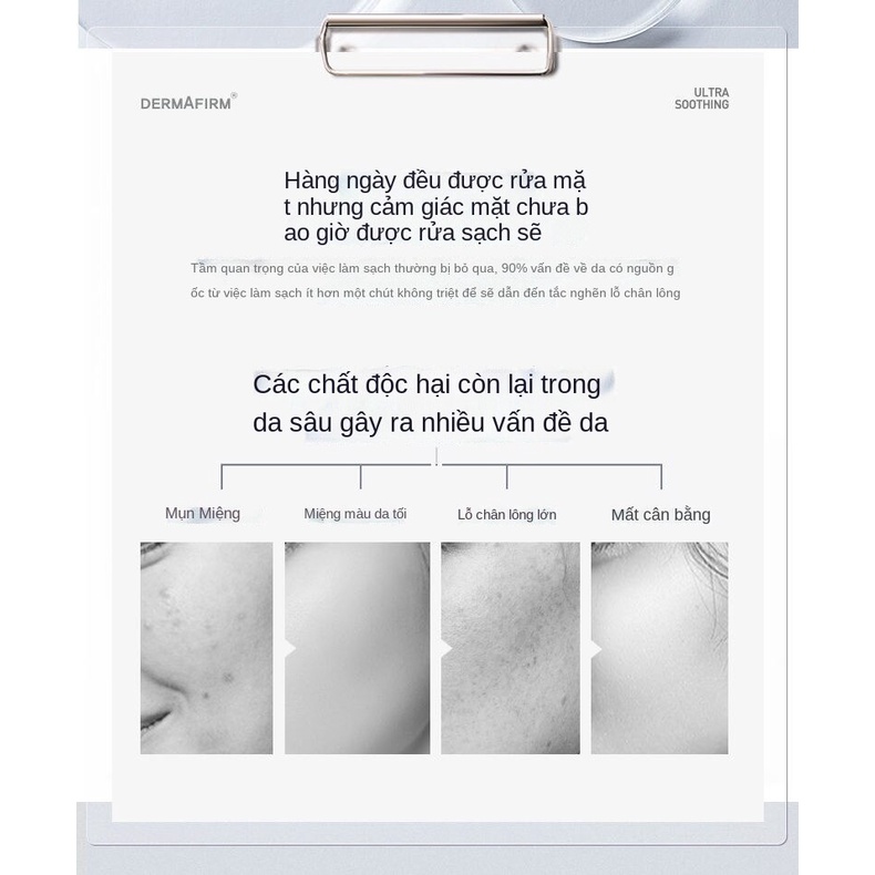 DERMAFIRM+ Sữa Rửa Mặt Nữ Chính Hãng Làm Sạch Sâu Thu Nhỏ Lỗ Chân Lông Sữa Rửa Mặt Axit Amin Kiểm Soát Dầu Nhẹ Nhàng Cho Nam