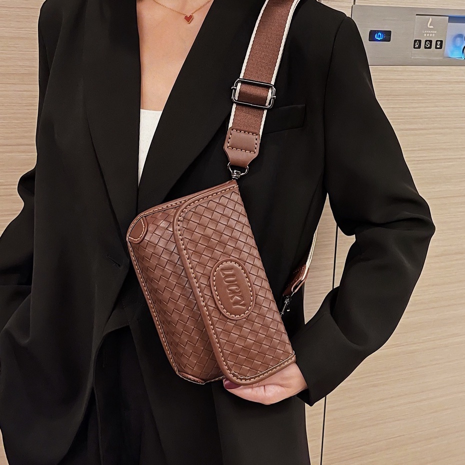 Túi tự đan da nam nữ HALA túi handamde đeo chéo thời trang nam nữ phong cách đeo vai unisex