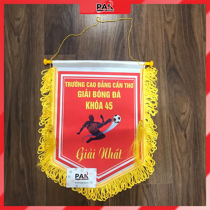 Cờ lưu niệm thể thao⚡ĐÃ GỒM IN THEO YÊU CẦU⚡Cờ giải đấu thể thao, bóng đá, bóng chuyền, cầu lông PAK C01