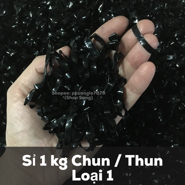 Sỉ 1kg Thun / Chun Đen Dẻo Dai Loại 1