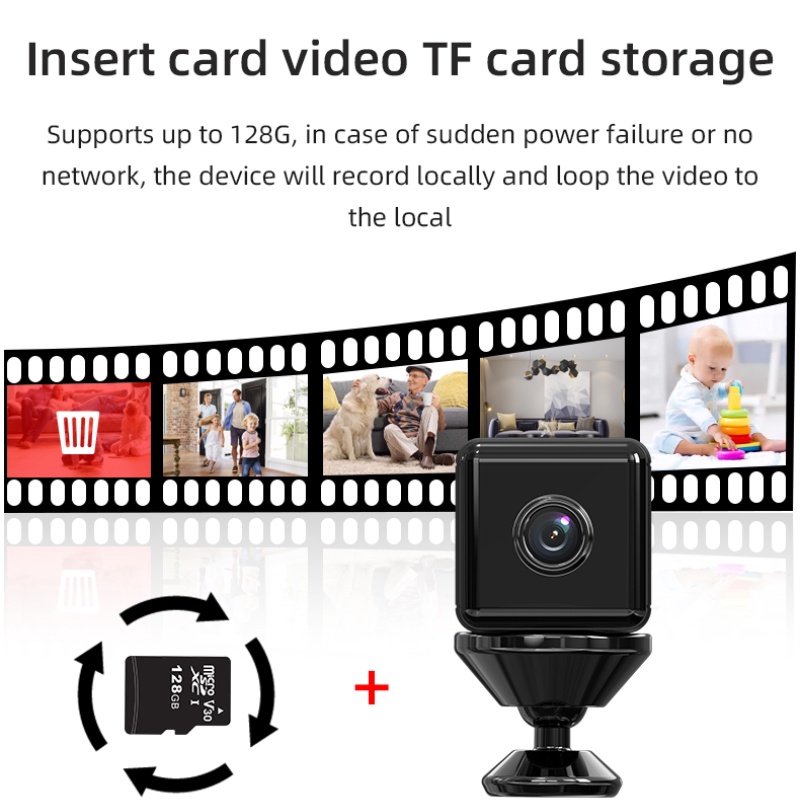 Mini Camera Giám Sát Từ Xa X6d Camera Không Dây Ẩn Máy Ghi Âm 1080 Hd 4K Wifi Camera An Ninh Infared Led