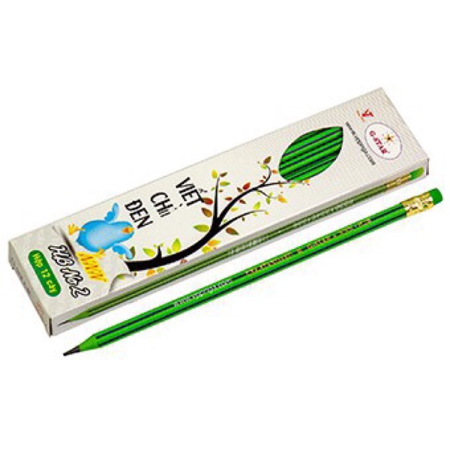 Hộp Bút chì H2B Xanh (1 Hộp)