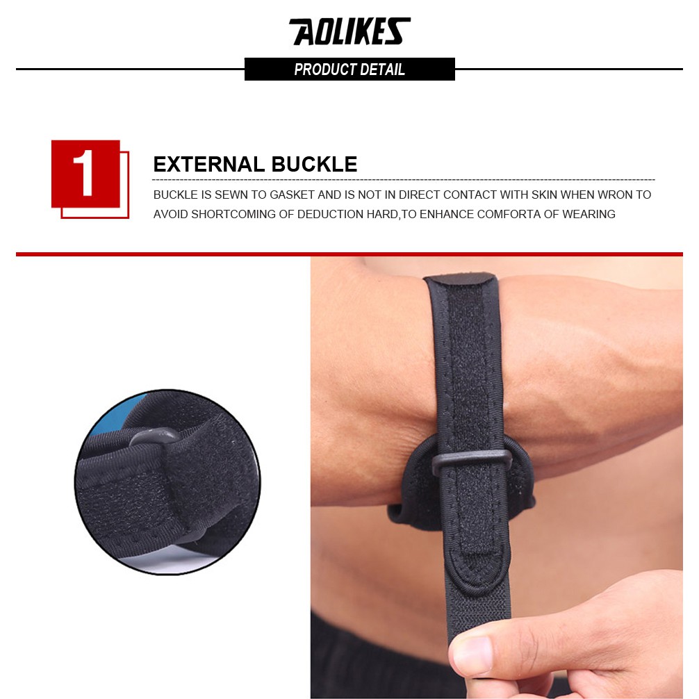 Đai bó cơ khủy tay AOLIKES A-7949 hỗ trợ bắp cơ khi chơi thể thao sport pressure elbow