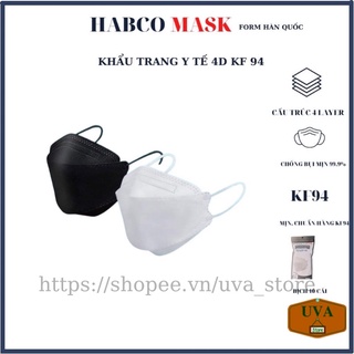 10 chiếc khẩu trang y tế kf94 habco mask 4 lớp kháng khuẩn chống bụi cao - ảnh sản phẩm 1