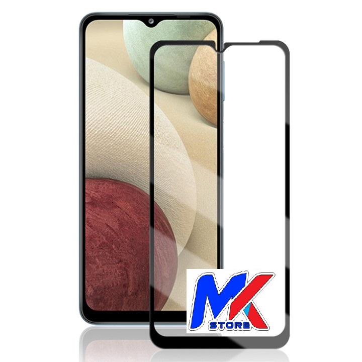 Kính cường lực bảo vệ màn hình ĐT Samsung A12 full màn hình full keo - tặng bộ giấy lau kính trị giá 10K