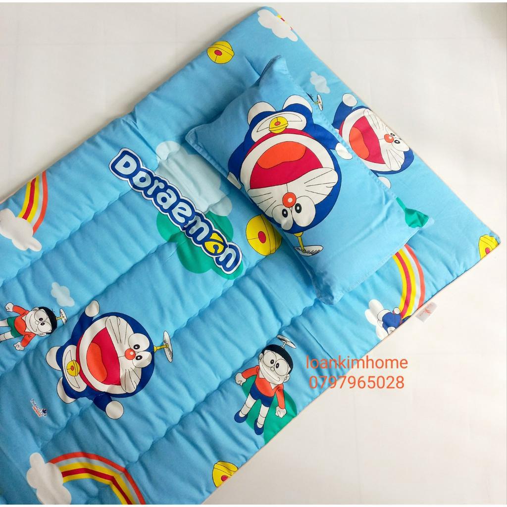 Combo nệm + gối nhà trẻ, bé đi mẫu giáo và bán trú tiểu học 1 đến 8 tuổi Kimhome