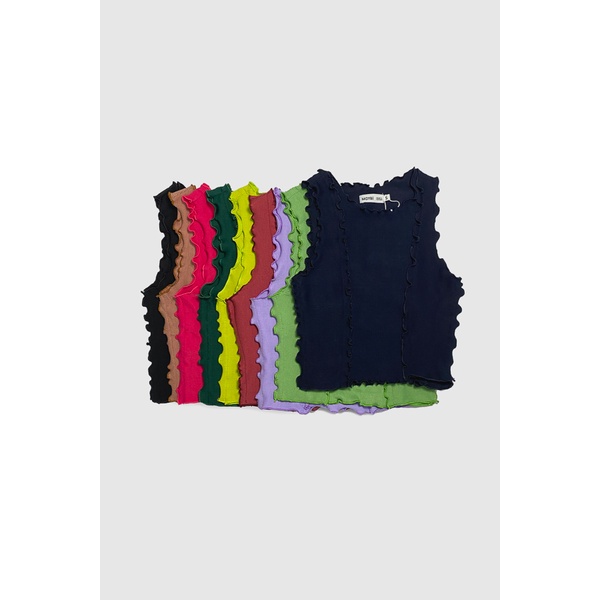 Áo Maybi croptop ôm thun rã kiểu bèo