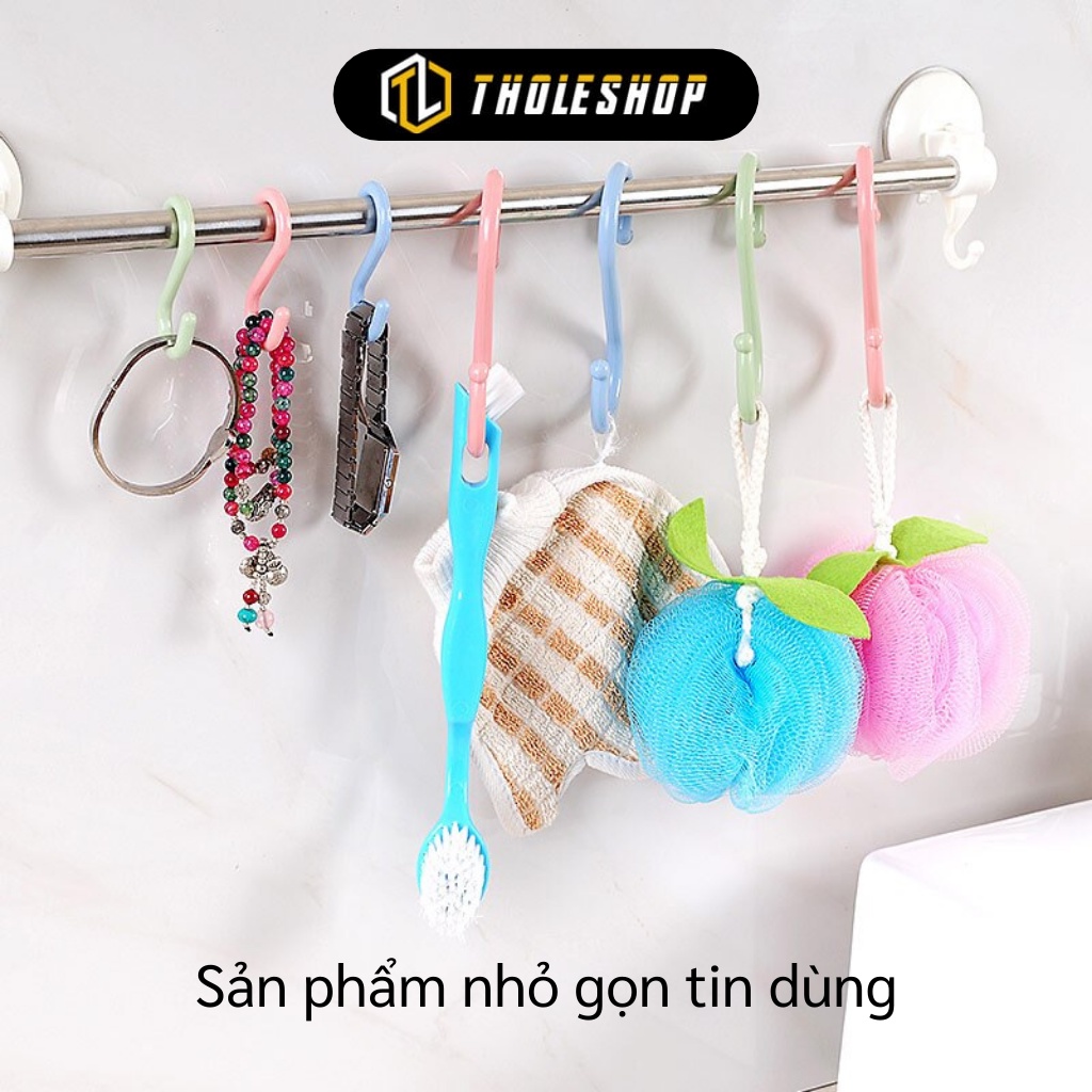 Móc Treo Đồ Đa Năng - Combo 4 Móc Hình Chữ S Bằng Nhựa Có Đầu Tròn, Chịu Lực Tốt 9421