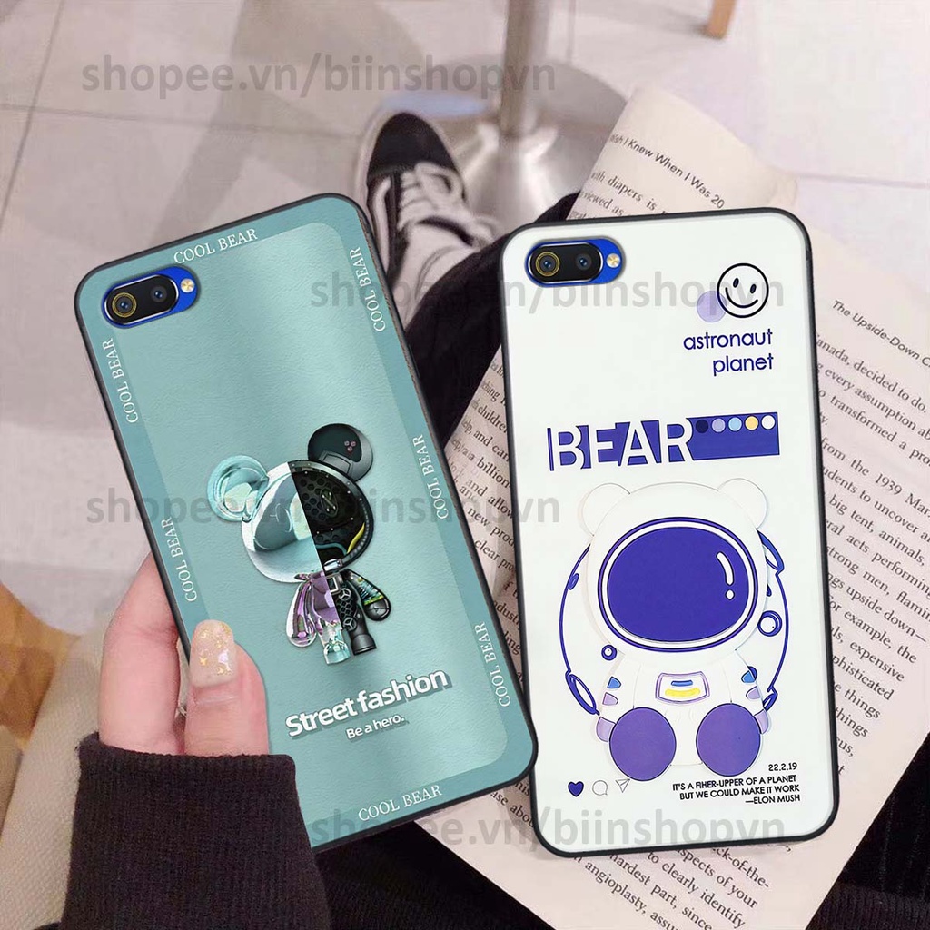 Ốp Realme C1 / C2 hình gấu bear brick đẹp độc lạ, thời trang, cá tính