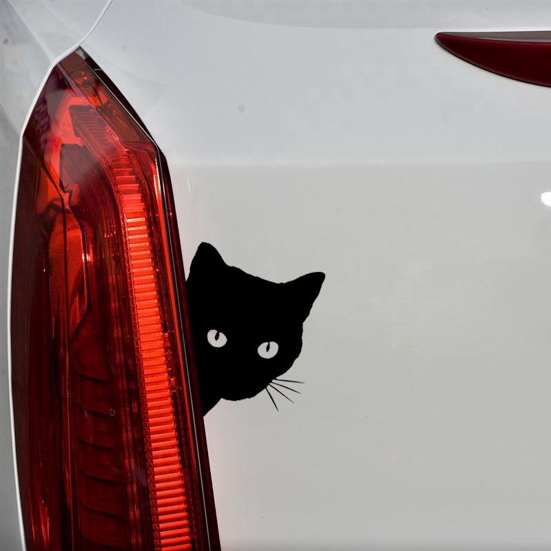 Decal DáN CửA Sổ HìNh MèO Cho Xe Hơi