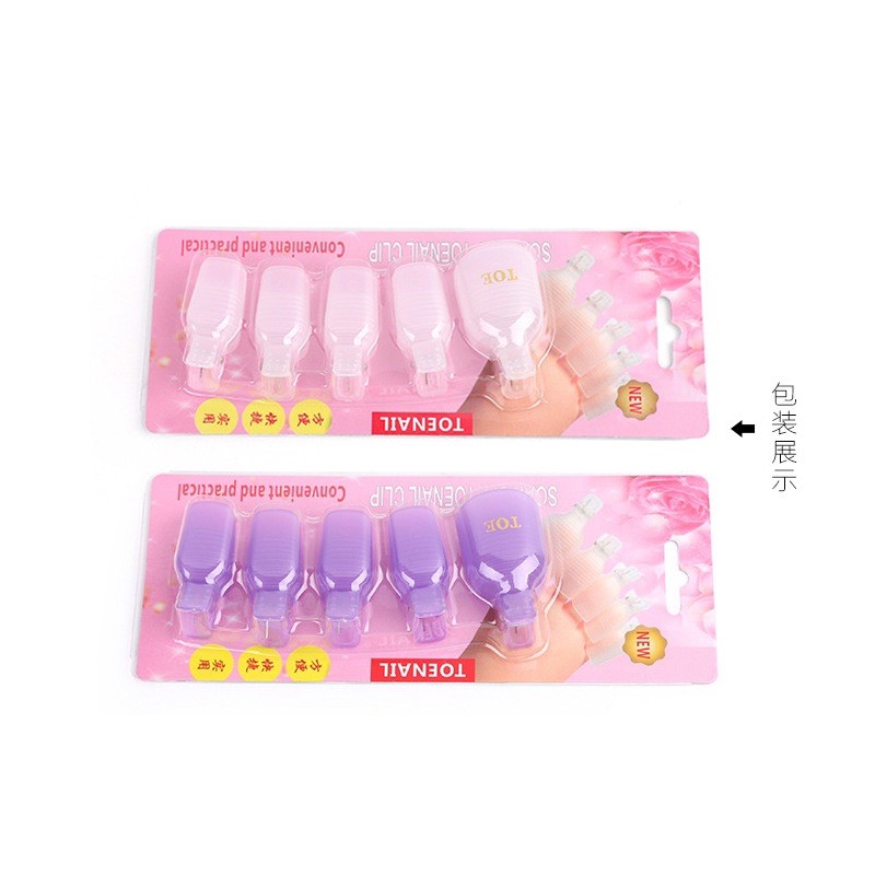 KẸP Ủ THÁO GEL MÓNG CHÂN -  5 KẸP BỀN CHẮC CHUYÊN DỤNG LÀM MÓNG SKINNAIL .THÁO MÓNG GEL PHÁ GEL PHÁ BỘT