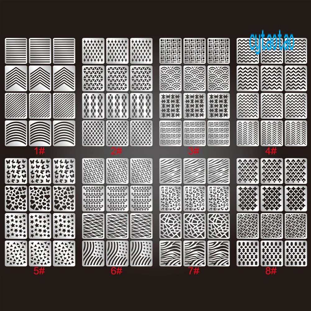 Set 3 Tấm Hình Dán 3D Trang Trí Móng Tay Nghệ Thuật