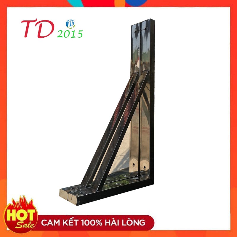 Cặp gía đỡ inox 201 tam giác dày 3mm dài 40 cm