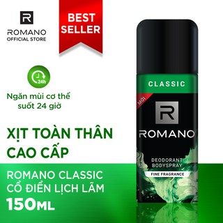 Xịt Ngăn Mùi Toàn Thân Nam Romano Force 150 ML
