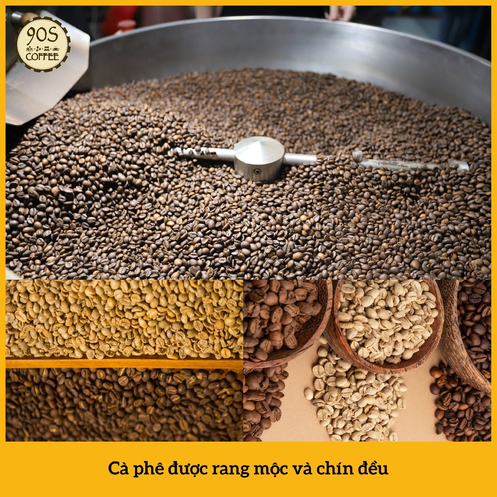 Túi 500Gr Cà Phê Chinh Phục Rang Mộc Nguyên Chất Cao Cấp Chuyên Pha Phin |100% CàPhê Sạch| 90S Coffee Vietnam