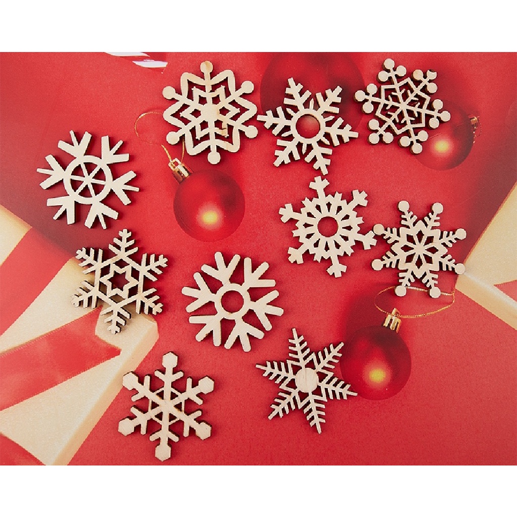 Bông Tuyết Bằng Gỗ treo cây thông hoặc trang trí quà Noel/ Giáng sinh