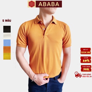 Áo polo nam cao cấp ABABA, áo thun polo nam có cổ,tay lỡ, chất liệu thoáng mát, đen trắng nhiều màu - ABA-POLO-03