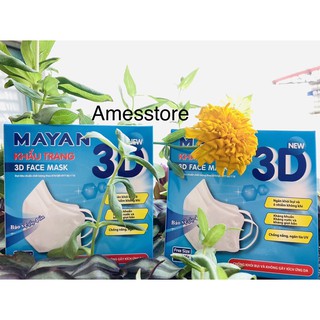 Khẩu trang 4 lớp MAYAN 3D MASK PM 2.5 Hộp 10 cái