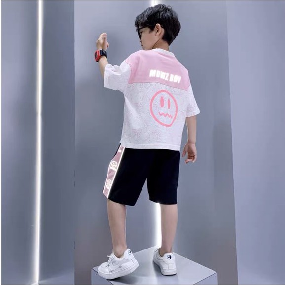 Bộ bé trai Con Xinh cotton phản quang bạc MDWZ-BOY,set quần áo trẻ em từ 5 đến 14 tuổi