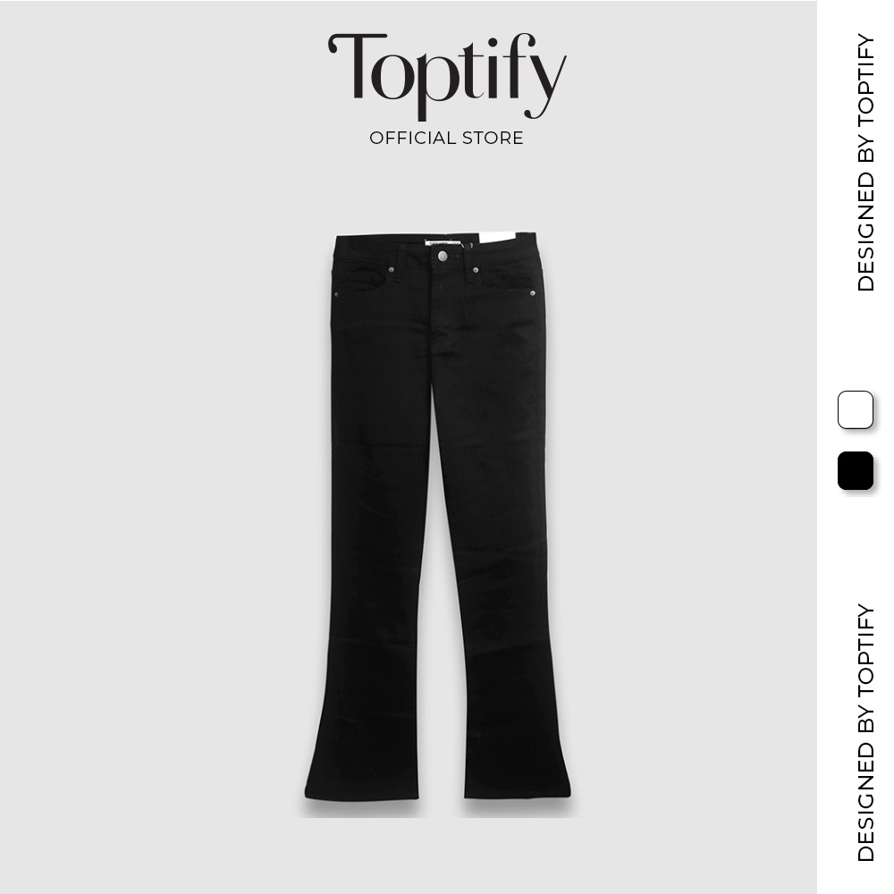 Quần jeans nữ TOPTIFY ống loe ôm Free Ride Jean TQJ35