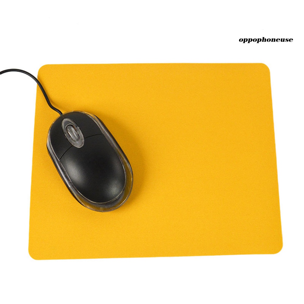 Miếng lót chuột chơi game màu trơn chống trượt hình chữ nhật kích thước 21.5x17.5cm