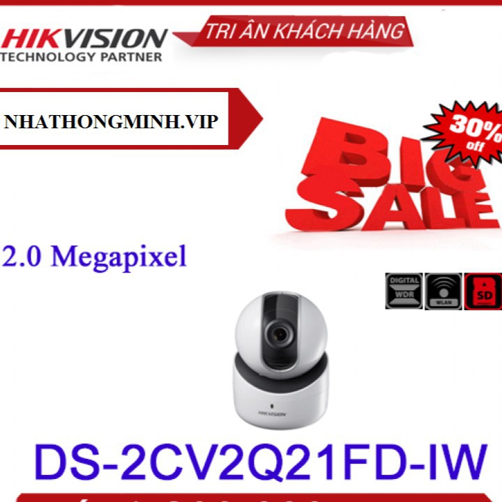 Camera IP Robot Wifi Hikvision DS-2CV2Q21FD-IW