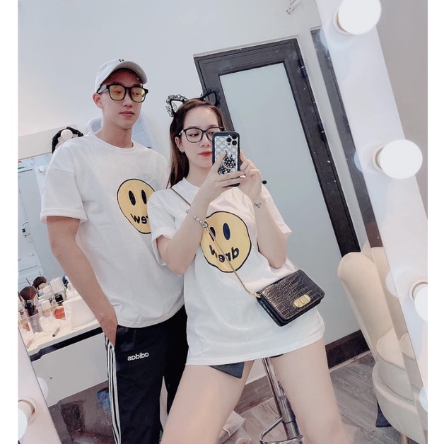 Áo thun nam nữ Unisex tay lỡ, form rộng Freesize, chất cotton, thoáng mát, thấm hút, hình mặt cười | BigBuy360 - bigbuy360.vn