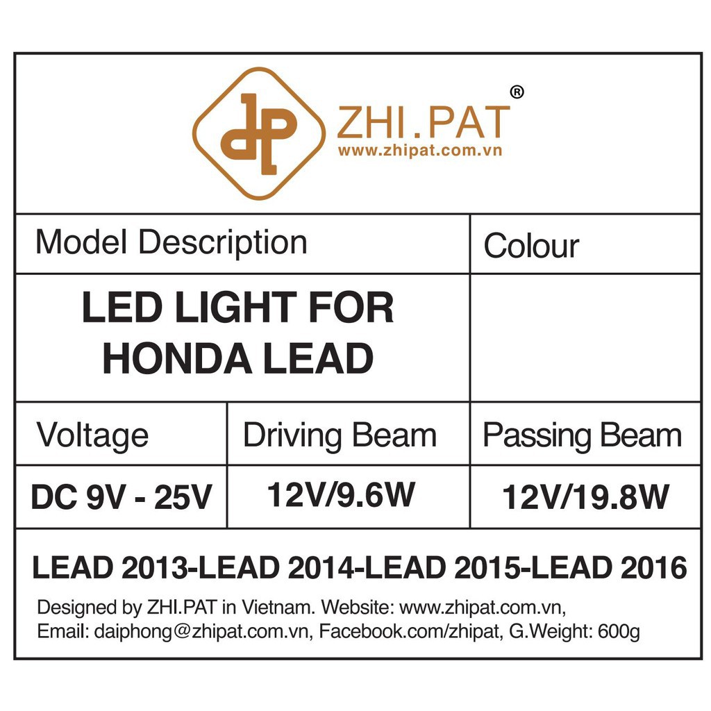 [Sale Sốc] -  Đèn pha LED 2 tầng LEAD 2013-2016 cao cấp chính hãng