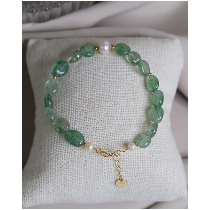 [Hàng Mới] Vòng Tay Đính Hạt Giả Ngọc Trai Phong Cách Hàn Quốc