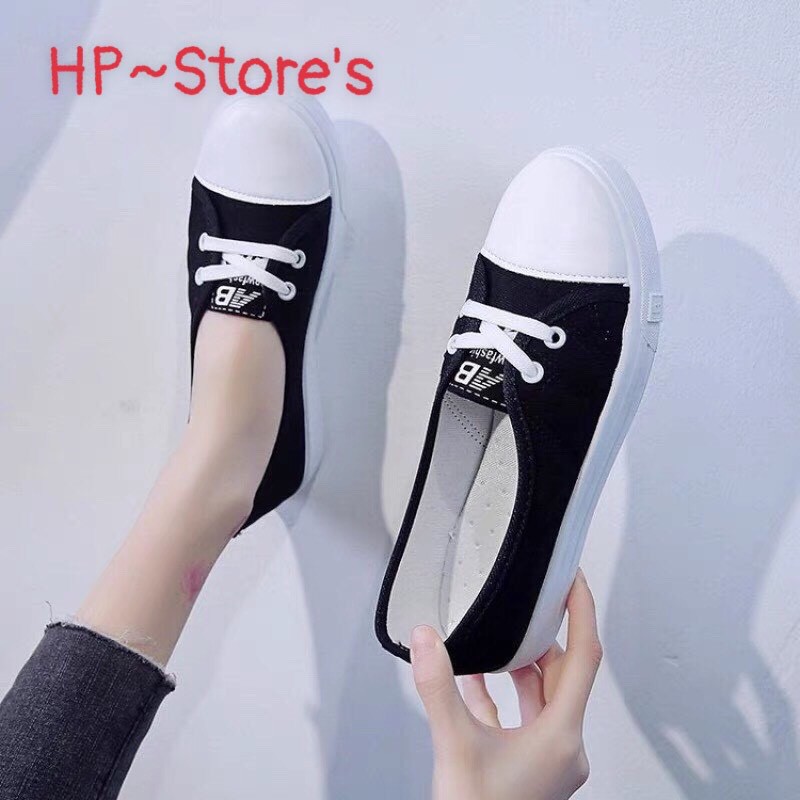 Giày lười nữ vải đế bệt xinh xắn, trẻ trung, slip on nữ🌺