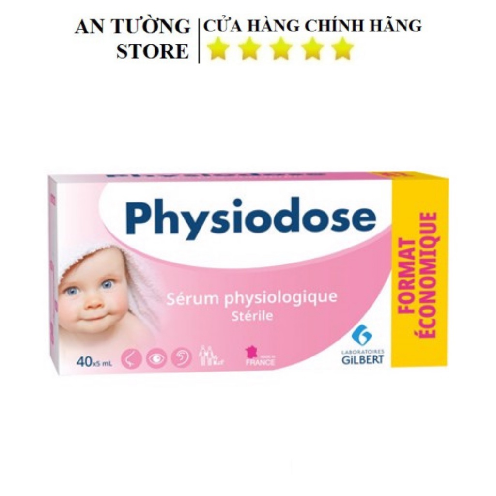 Nước muối sinh lí Physiodose màu hồng (mẫu mới )