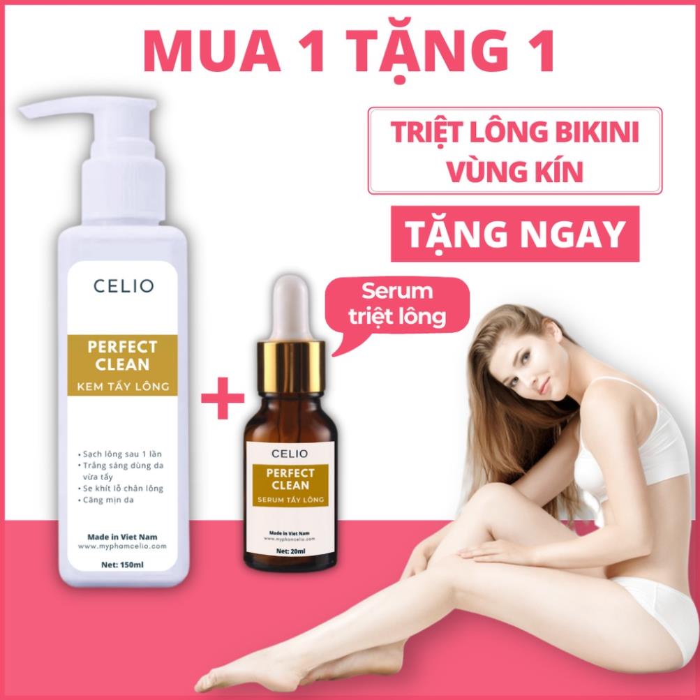 Kem Tẩy Lông CELIO 5ml Triệt Sạch Bất Chấp Các Loại Lông Dùng cho Vùng Bikini Nách Chân Tay Ngực an toàn cho da nhạy cảm