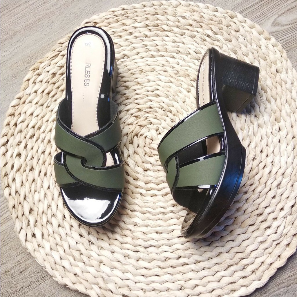 (Form Nhỏ - Đặt Tăng Size) Dép Nữ Trung Niên Da Xoắn Cho Mẹ - Dép Cho Mẹ Cho Bà Cao 5Cm - Bao Êm, Nhẹ, Dễ Đi