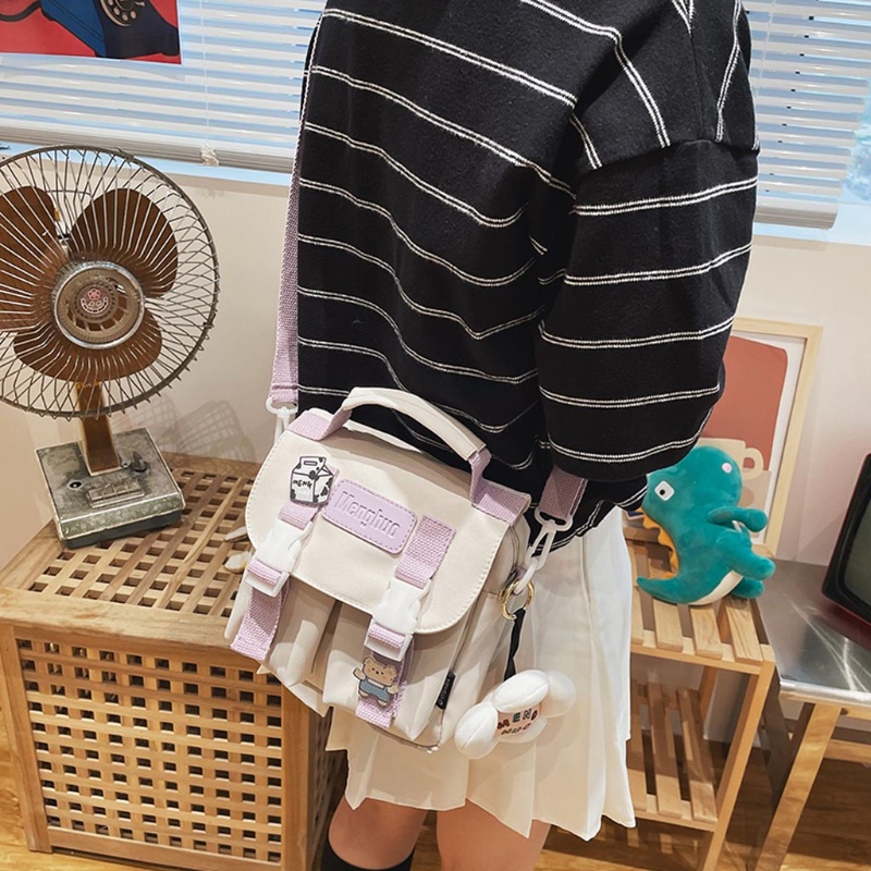 Túi Vải Vuông Đeo Chéo Vai Thời Trang Dành Cho Nữ