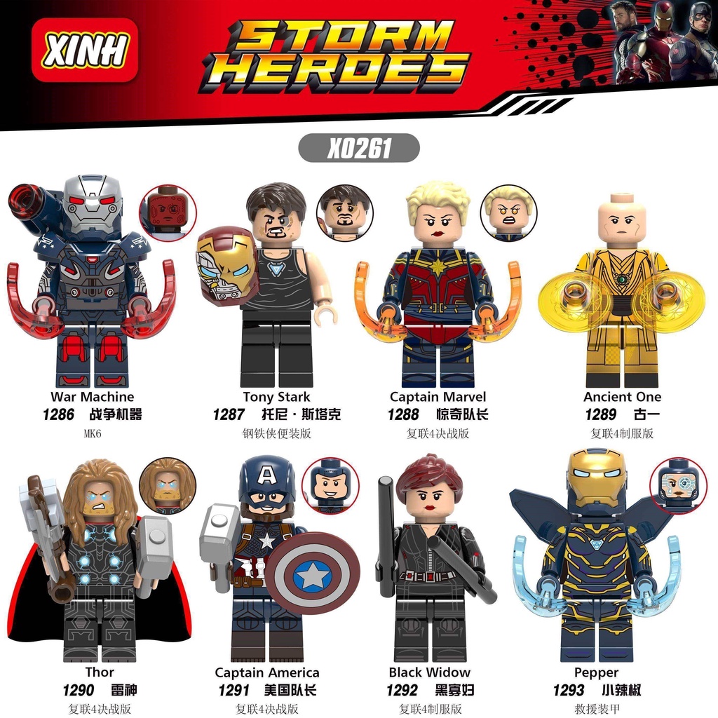 Bộ Lắp Ghép Lego Nhân Vật Siêu Anh Hùng Thor One Captain America