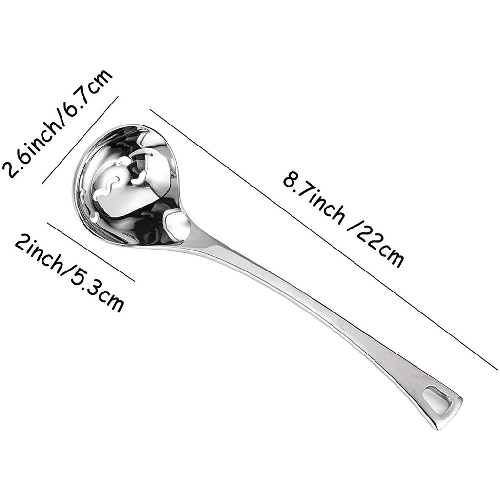 Muỗng Múc Sốt Bằng Thép Không Gỉ Tay Cầm Dài Tiện Dụng Cho Nhà Hàng