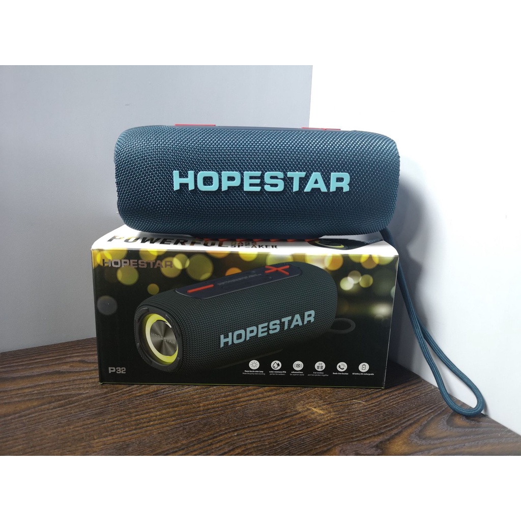 Loa bluetooth không dây HOPESTAR-P32 ngoài trời di động công suất lớn đèn flash