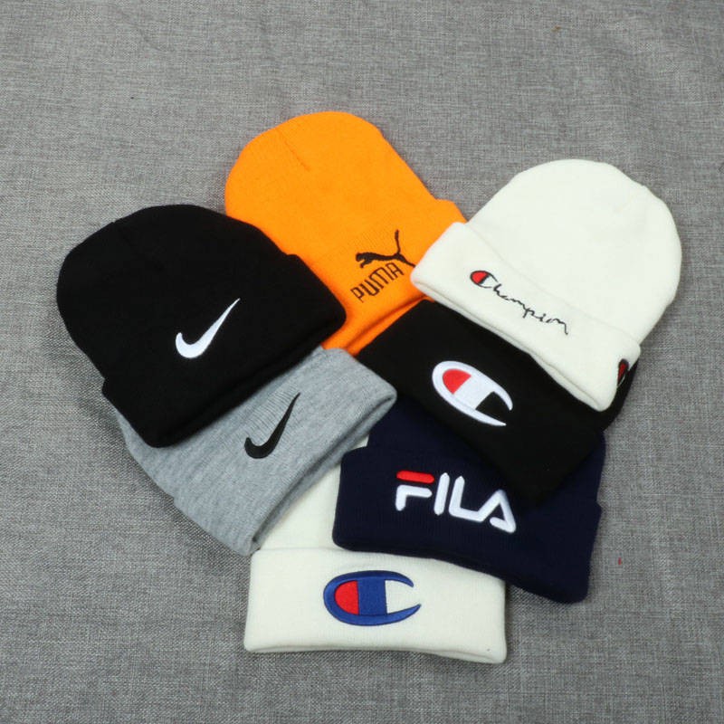 Fila Mũ Len Dệt Kim Giữ Ấm Thiết Kế Phong Cách Nike Cá Tính