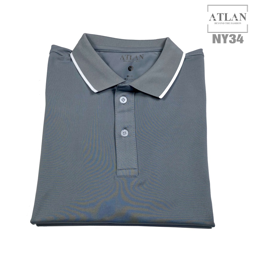 Áo Polo Nam 💖 𝘍𝘳𝘦𝘦𝘴𝘩𝘪𝘱 💖 Áo Polo Xám Lợt Sọc Trắng Vải Cotton Co Giãn 4 Chiều  - NY34 | BigBuy360 - bigbuy360.vn