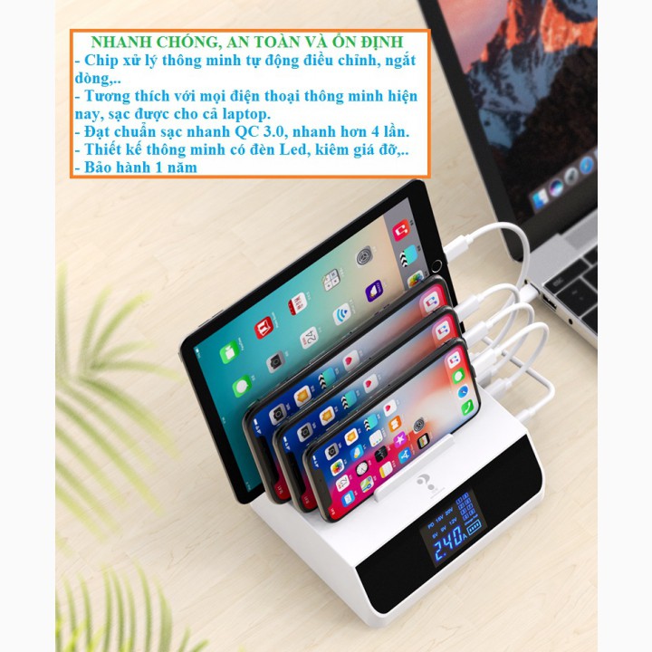 Hub Thông Minh Sạc Nhanh Hơn 4 Lần Chính Hãng Khai Duy HIỆN ĐẠI NHẤT HIỆN NAY