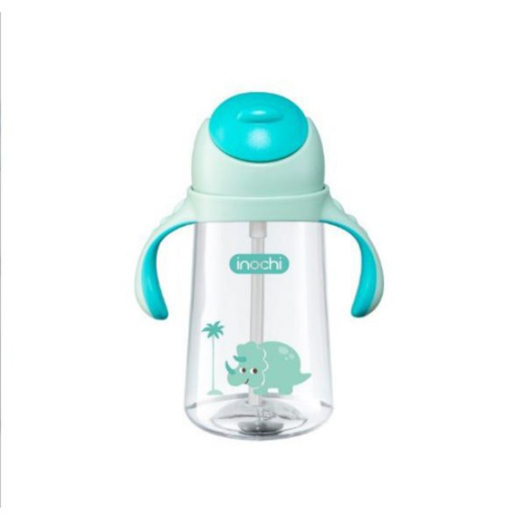 Bình tập uống nước cho bé có tay cầm Inochi Goki Dino 470ml - nhựa Tritan cao cấp