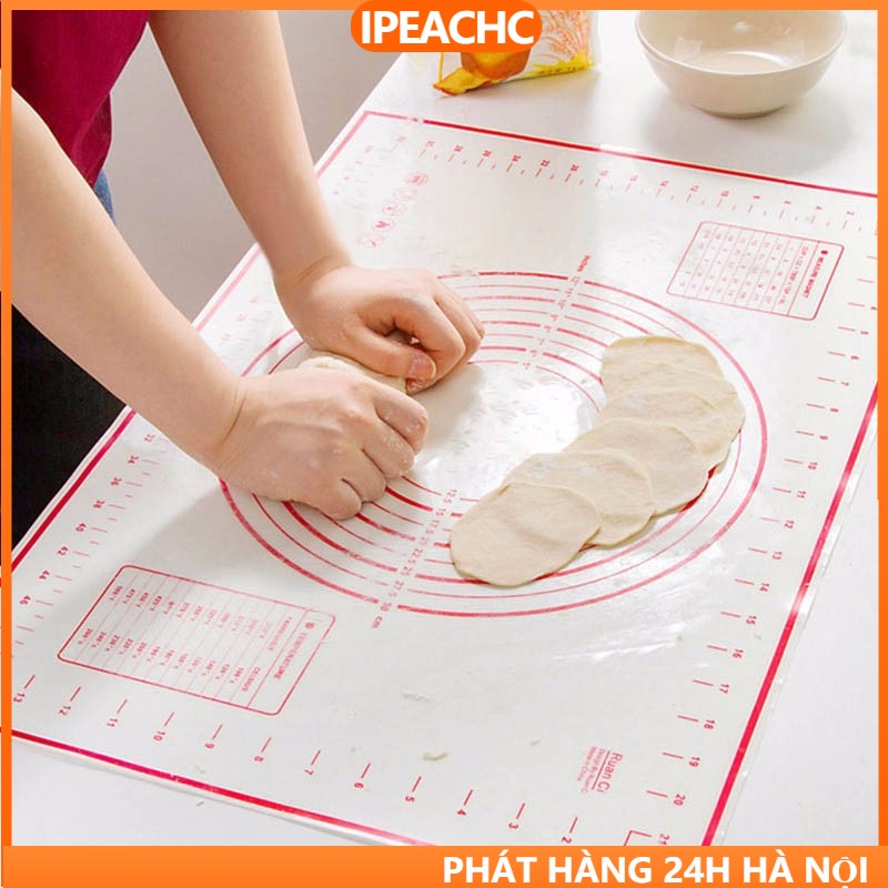 Tấm lót nhào bột bánh 60*40cm chống dính chất liệu silicone tấm lót lò nướng chịu nhiệt 250°C dẽ lau chùi