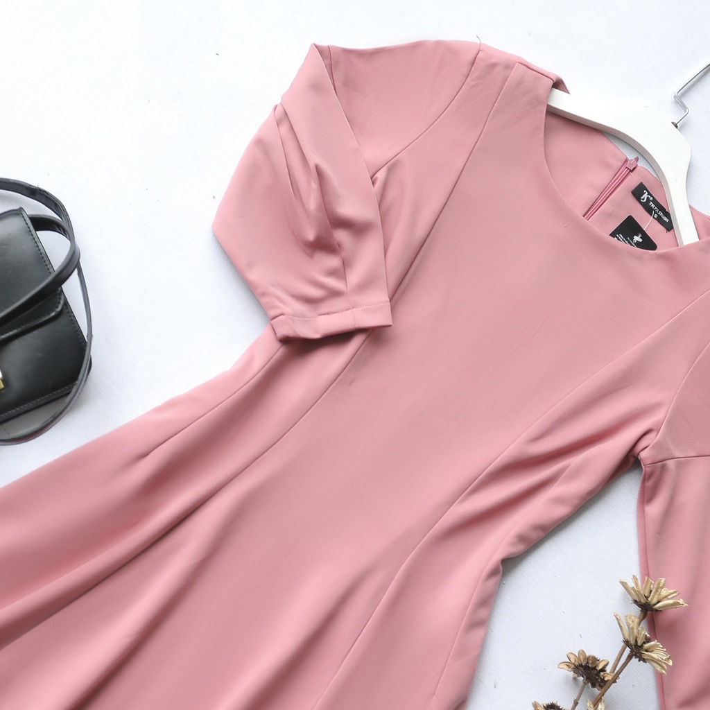 Đầm nữ tay lỡ dáng xòe tinh tế thiết kế tay lồng đèn TK FASHION DK647