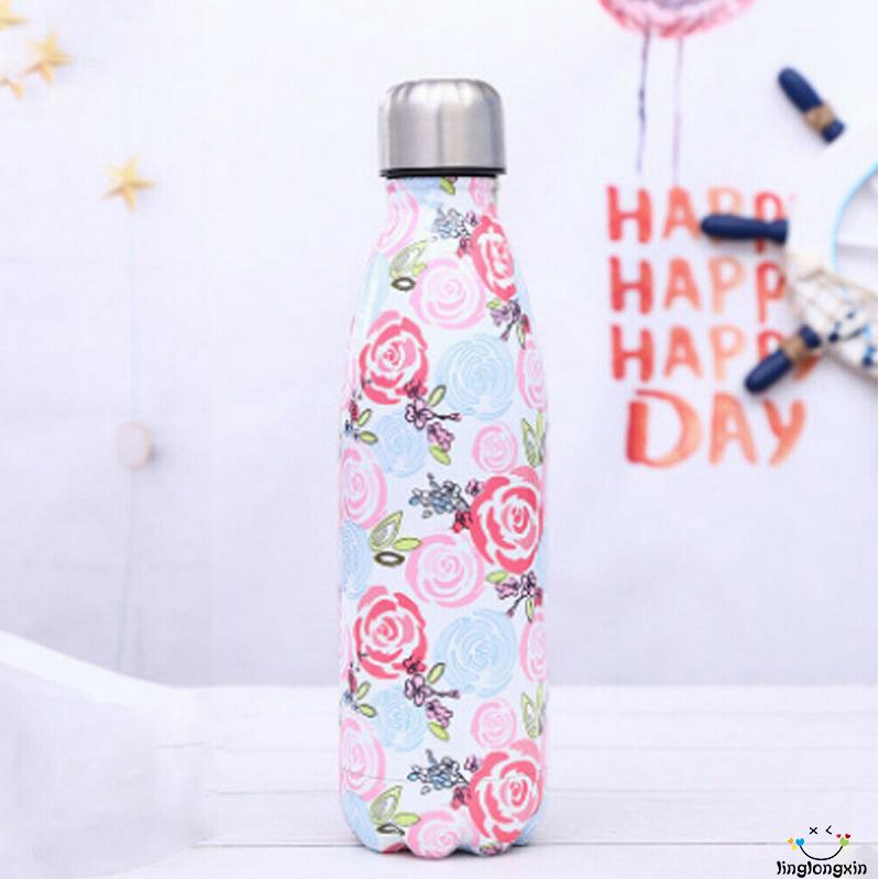 Bình nước giữ nhiệt dung tích 500 ML họa tiết galaxy đẹp mắt