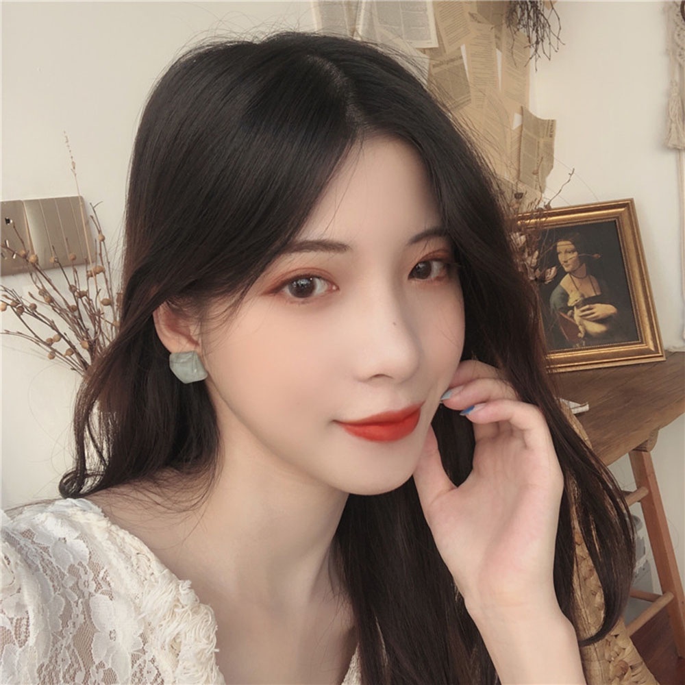 Đôi bông tai hình vuông sáng tạo phong cách cổ điển thời trang mùa hè cho nữ