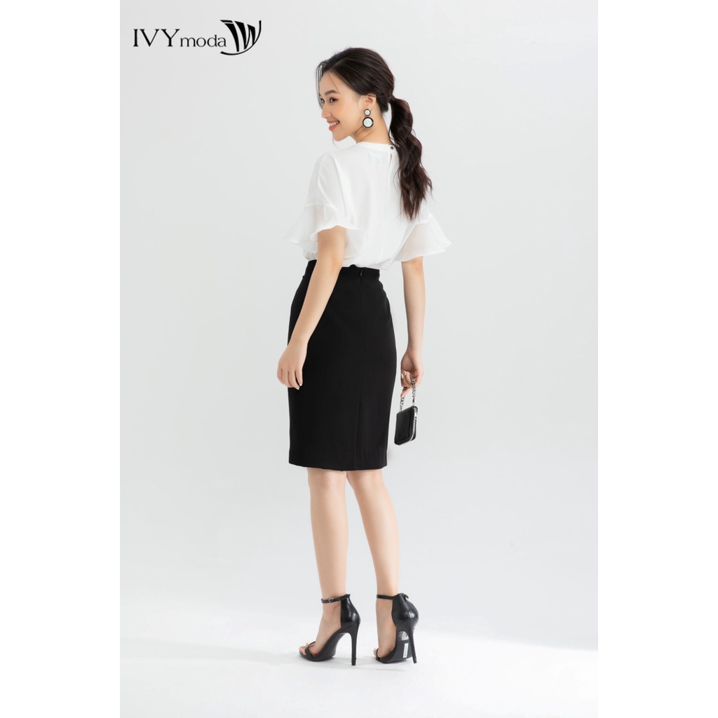 Áo lụa nữ tay xòe bèo IVY moda MS 16M6541