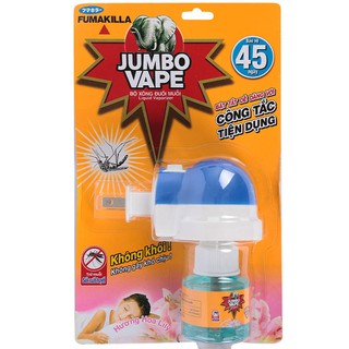 Máy xông tinh dầu đuổi bắt muỗi Jumbo và Lọ chất xông 34mL của Công ty Nhật bản