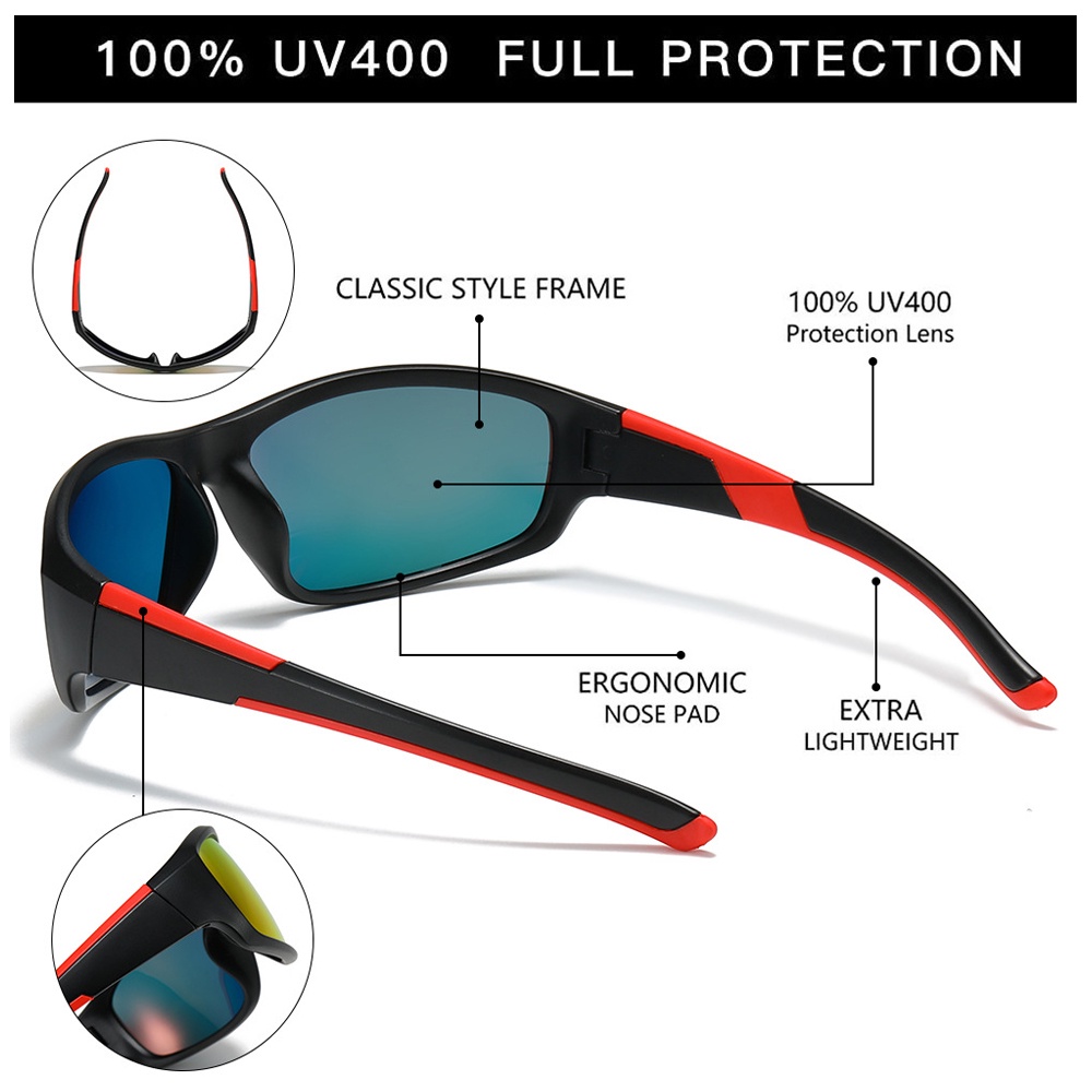 Kính mát AIELBRO phân cực chống tia UV400 phong cách thể thao thời trang 2022 cho nam và nữ