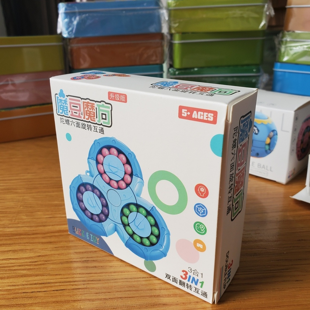 Rubik hạt đậu Phiên Bản Upgrade Rèn Luyện Trí Não, Rubic bi biến thể Puzzle HihiToyz hình bông hoa xoay 360 độ