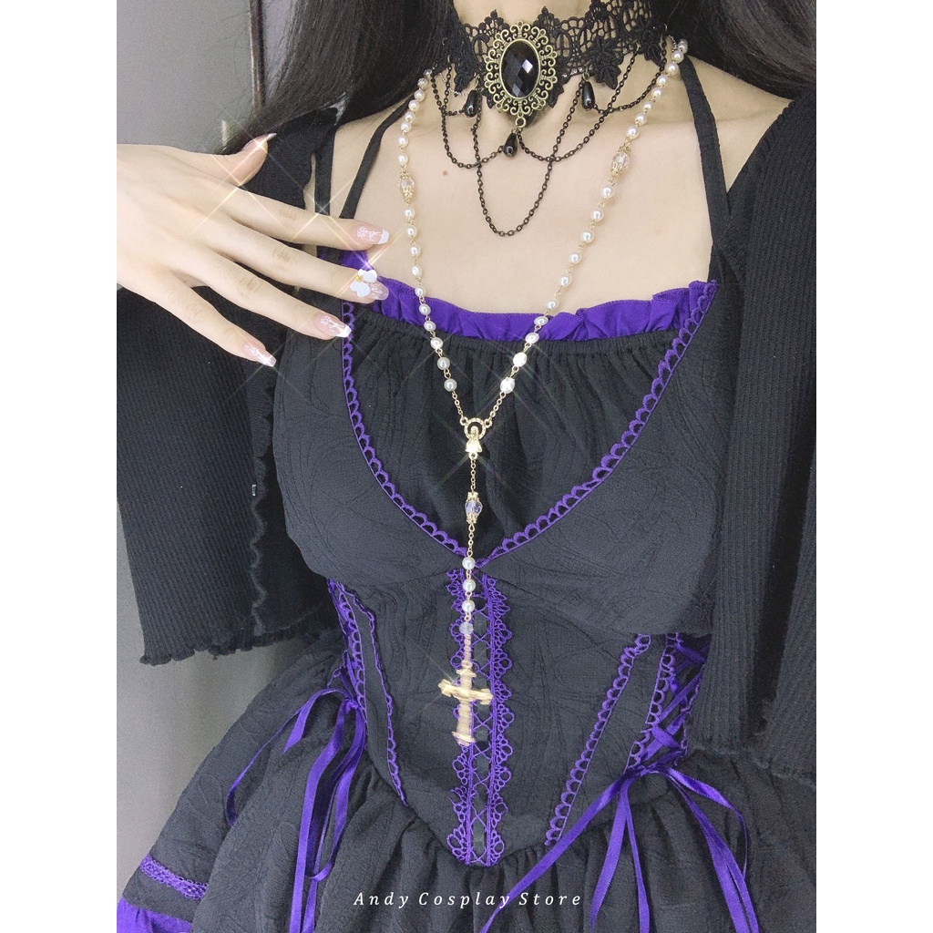 [CÓ SẴN] Vòng cổ choker ren hạt đen